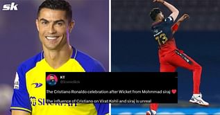 "Influence of Cristiano on Virat Kohli and Siraj is unreal" - Video of RCB star copying Cristiano Ronaldo's Siu celebration goes viral, fans react