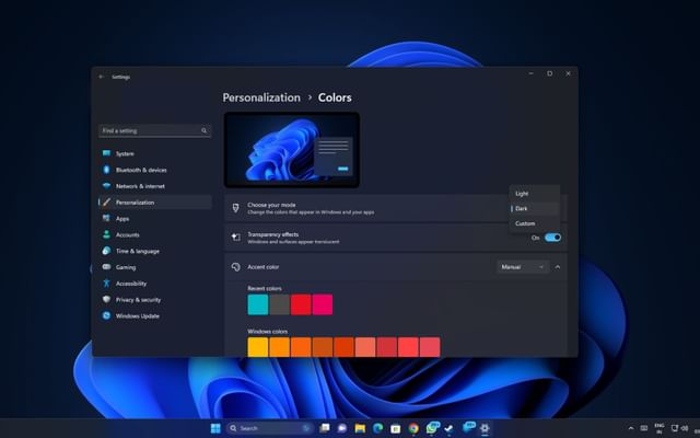 How to activate and use Windows 11 dark mode