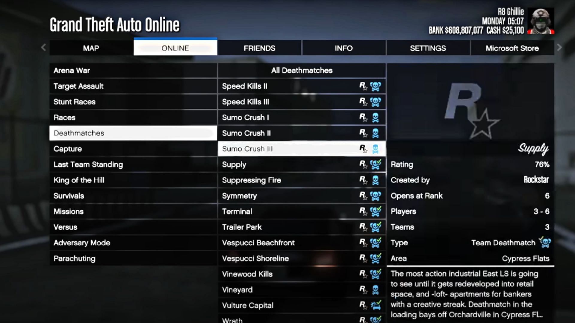 Job selection menu (Image via YouTube/GhillieMaster)