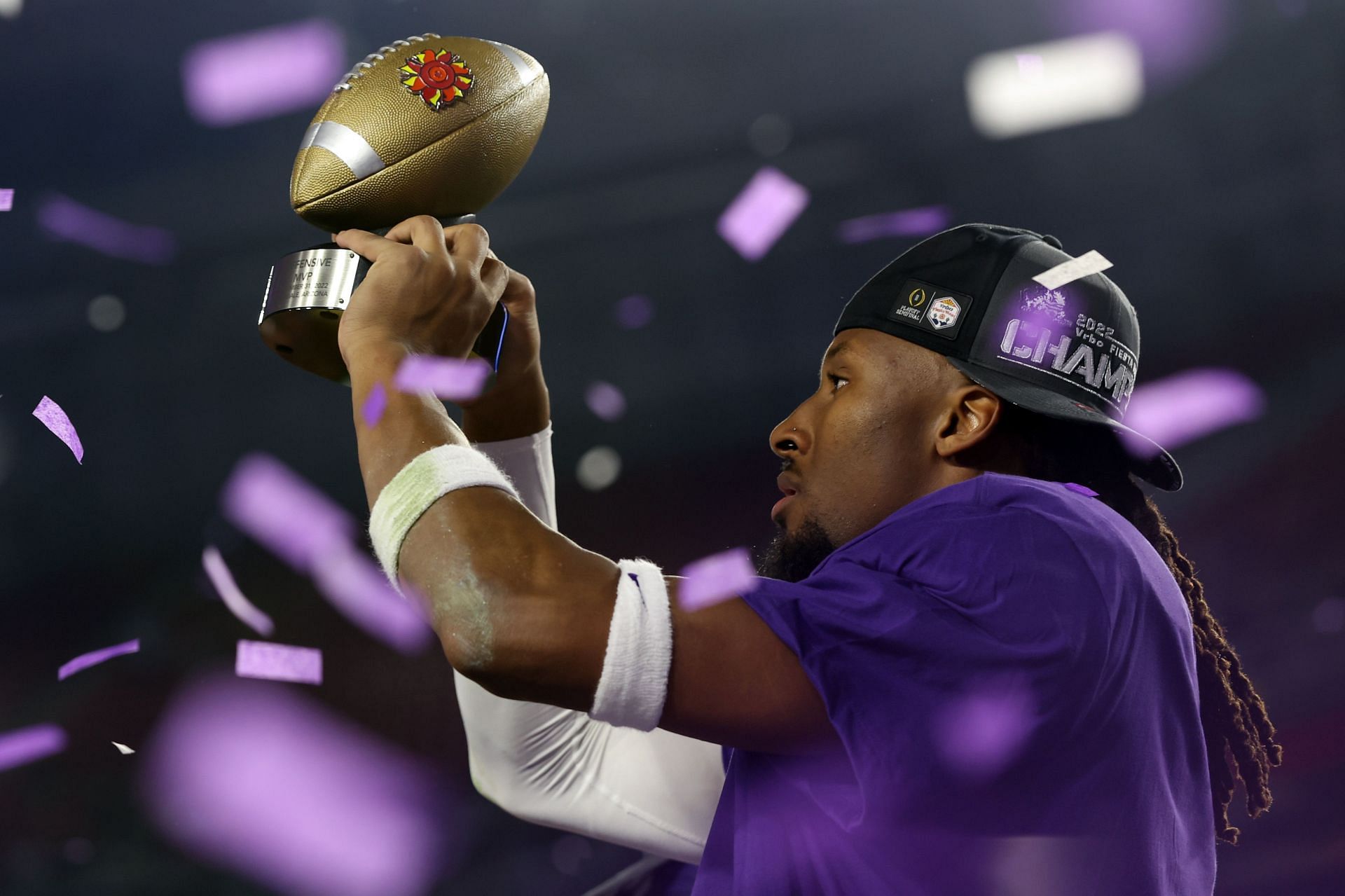 Quentin Johnston during Vrbo Fiesta Bowl - Michigan v TCU