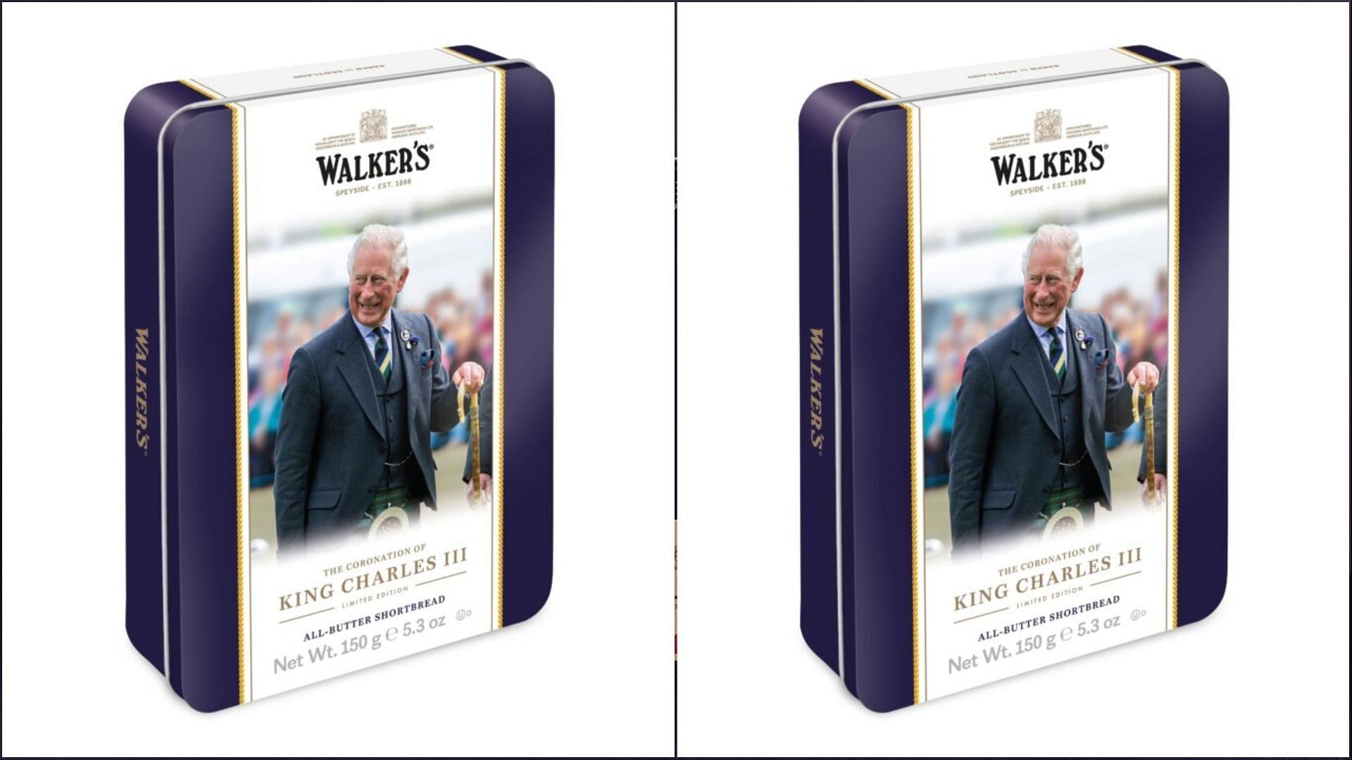 The King Charles III: The Royal Deeside Coronation Limited Edition Tin (Image via Walker&rsquo;s Shortbread)