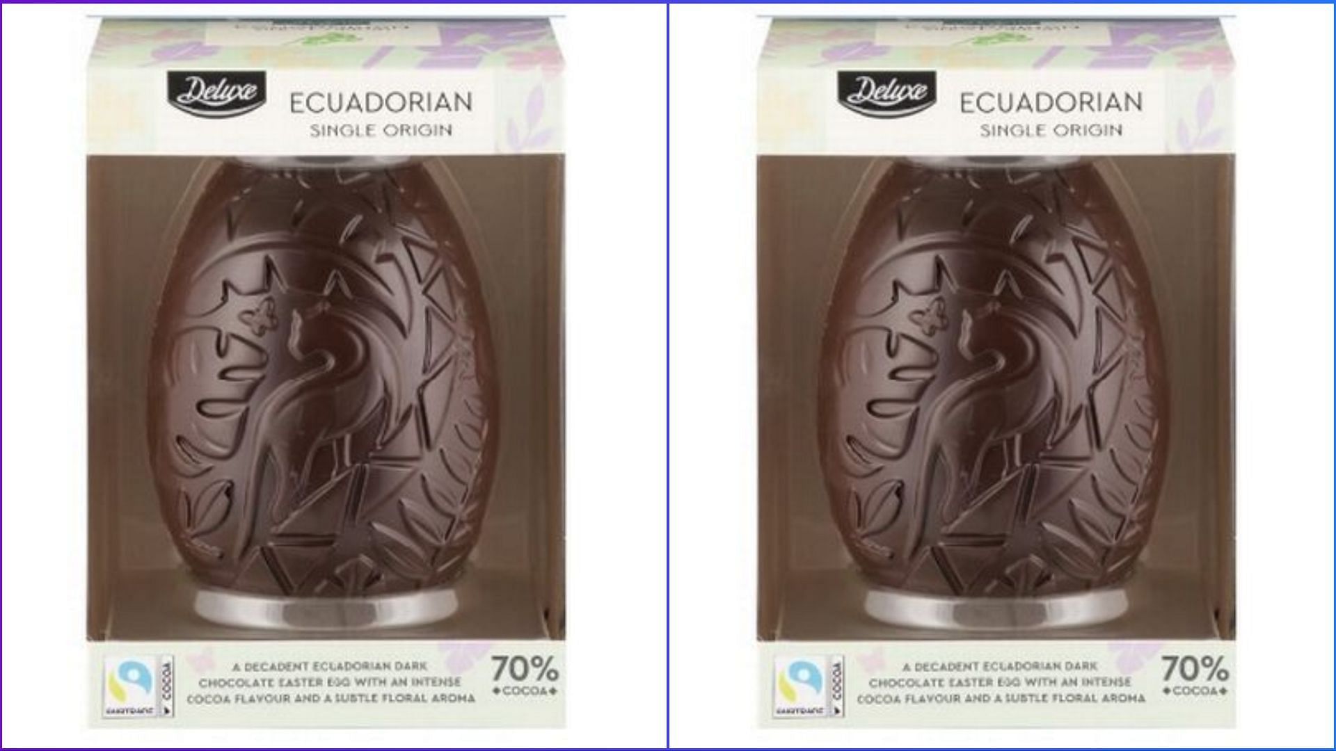People with leftover Deluxe Ecuadorian Single Origin Easter Eggs are urged to either dispose them of or return them to the store of purchase (Image via Lidl)