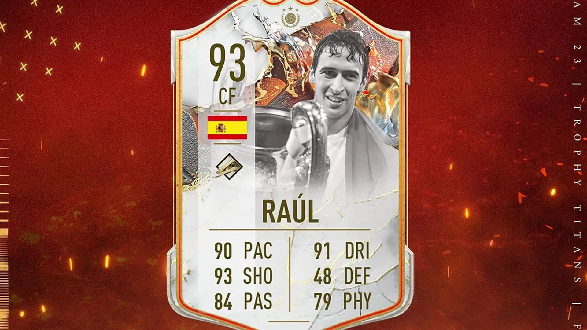 The Raul Trophy Titans Icon SBC will be high on the wish lists of many FIFA 23 players (Image via EA Sports)