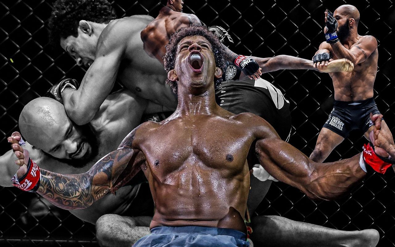 Adriano Moraes and Demetrious Johnson | Photo by ONE Championship