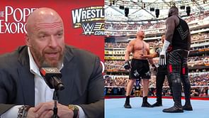 Triple H recalls "audible groans" when Brock Lesnar vs. Omos was first pitched for WrestleMania