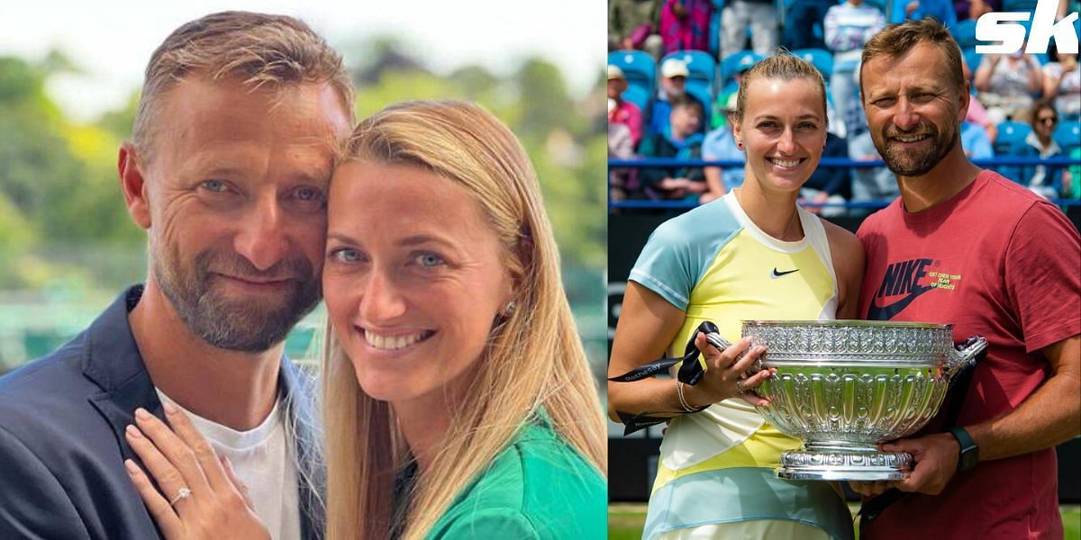 Petra Kvitova with her fiance and coach, Jiri Vanek