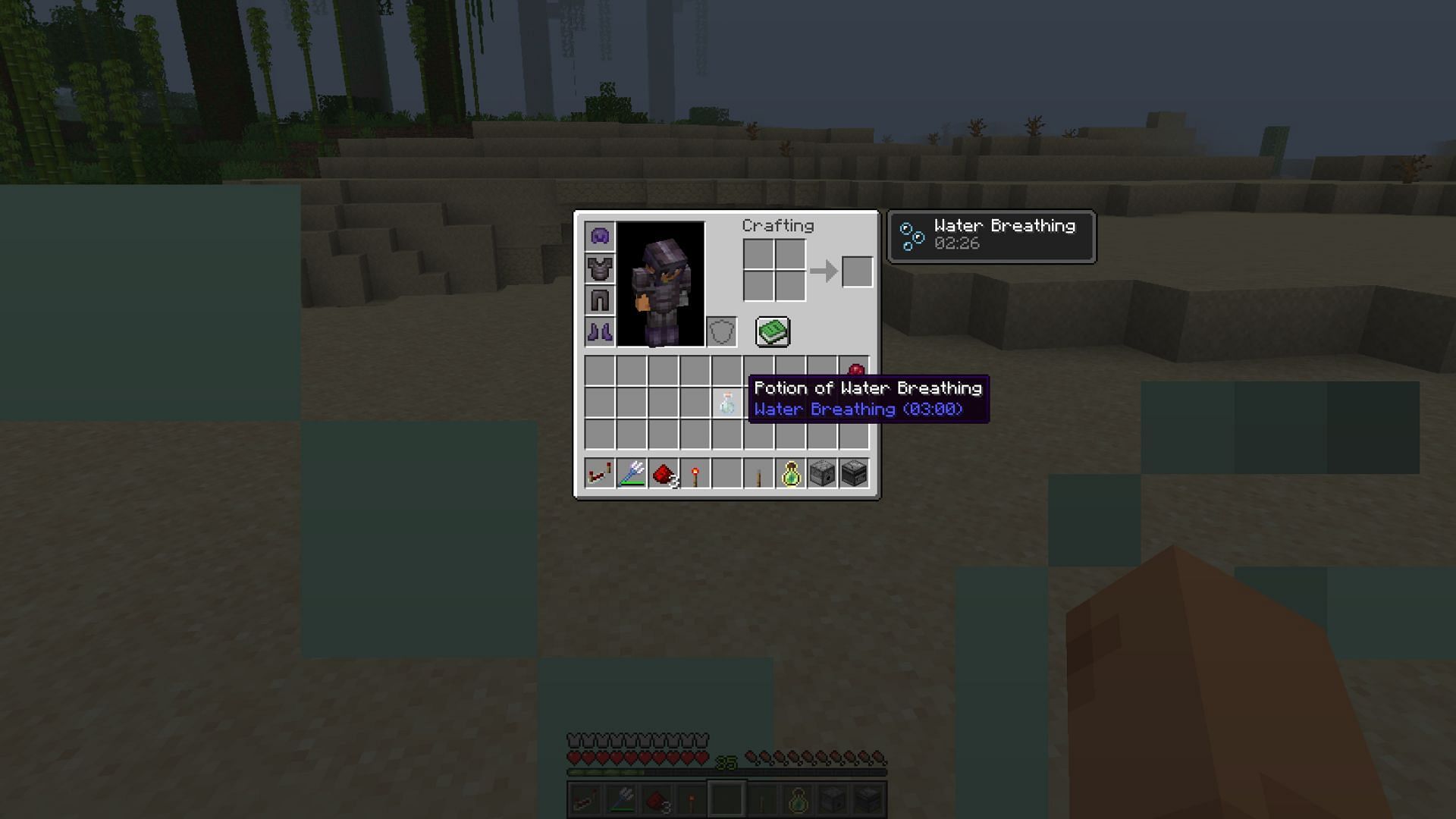 You can explore more using a water-breathing potion (Image via Mojang)