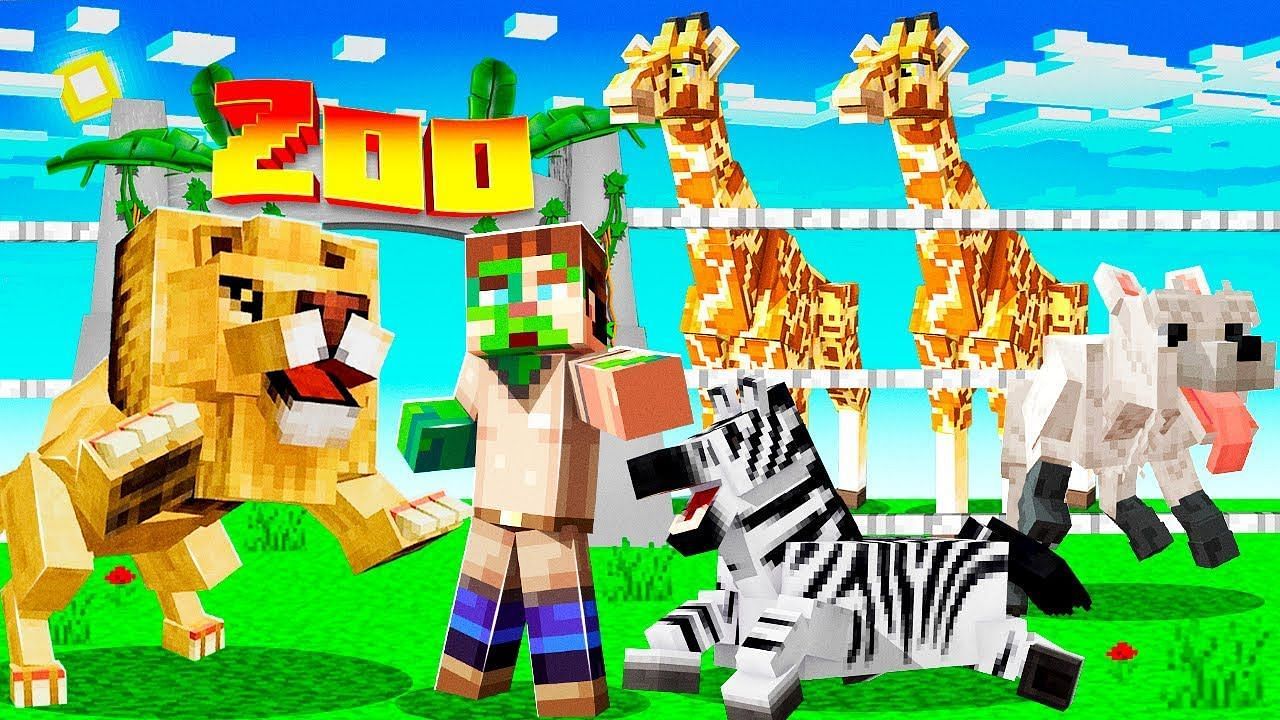 Zoo builds in Minecraft are fantastic for those animal lovers (Image via Youtube/BeckBroPlays)