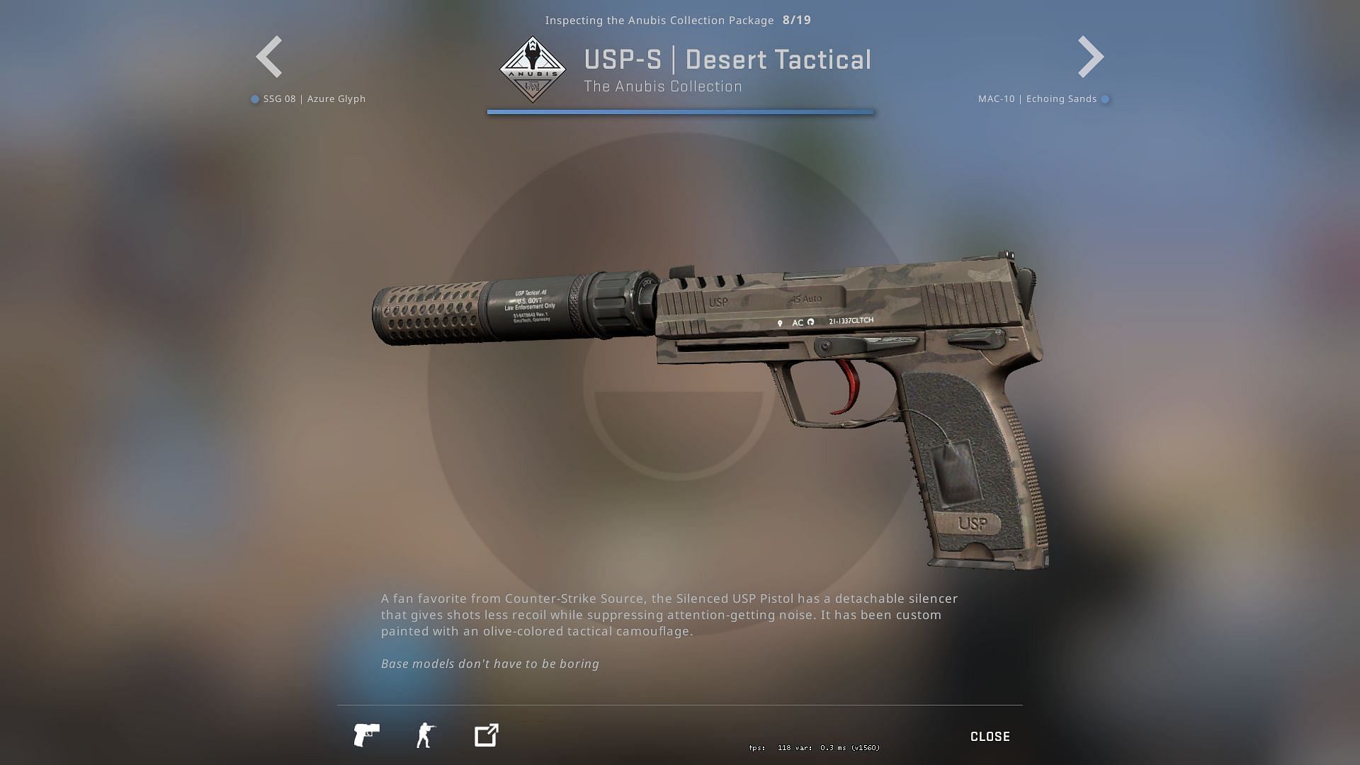 USP-S | Desert Tactical (Image via Sportskeeda)