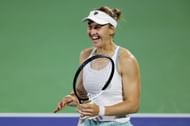 Liudmila Samsonova at the 2023 Dubai Tennis Championships/
