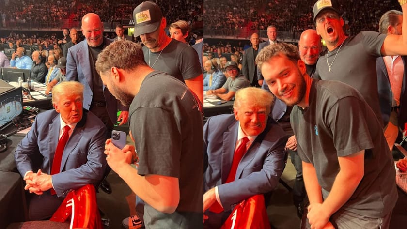 Donald Trump at UFC 287: DJ Akademiks and Adin Ross freak out over