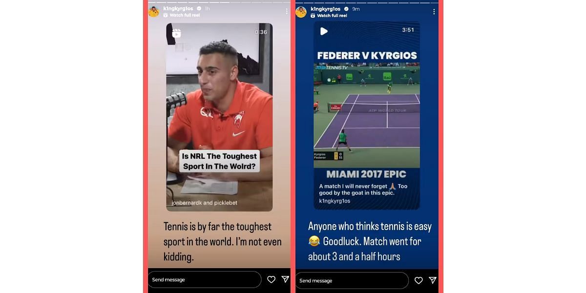 Nick Kyrgios on Instagram