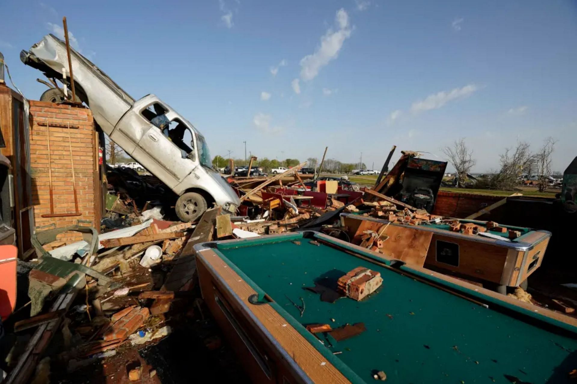 Destruction caused by the Tornado at Rolling Fork (Image via AP)