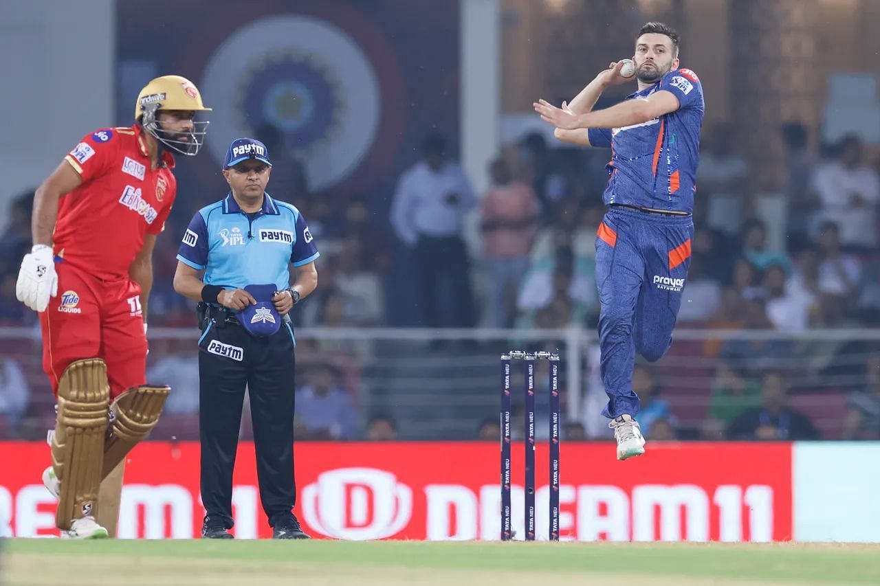 Mark Wood of LSG. Courtesy: IPL