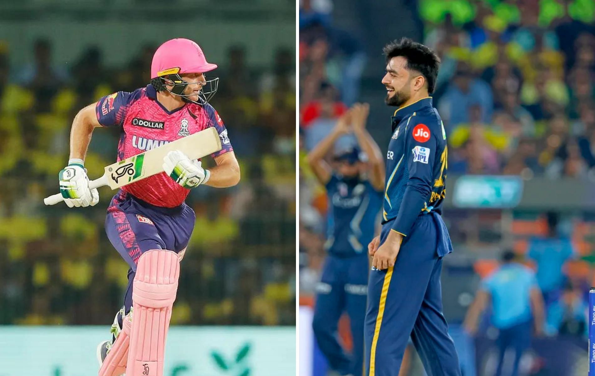 Jos Buttler (L) and Rashid Khan (R). (Pics: IPLT20.com)