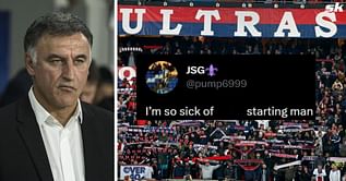 "Not watching", "Are you f***ing serious?" - PSG fans furious with Christophe Galtier as 26-year-old star starts against Angers