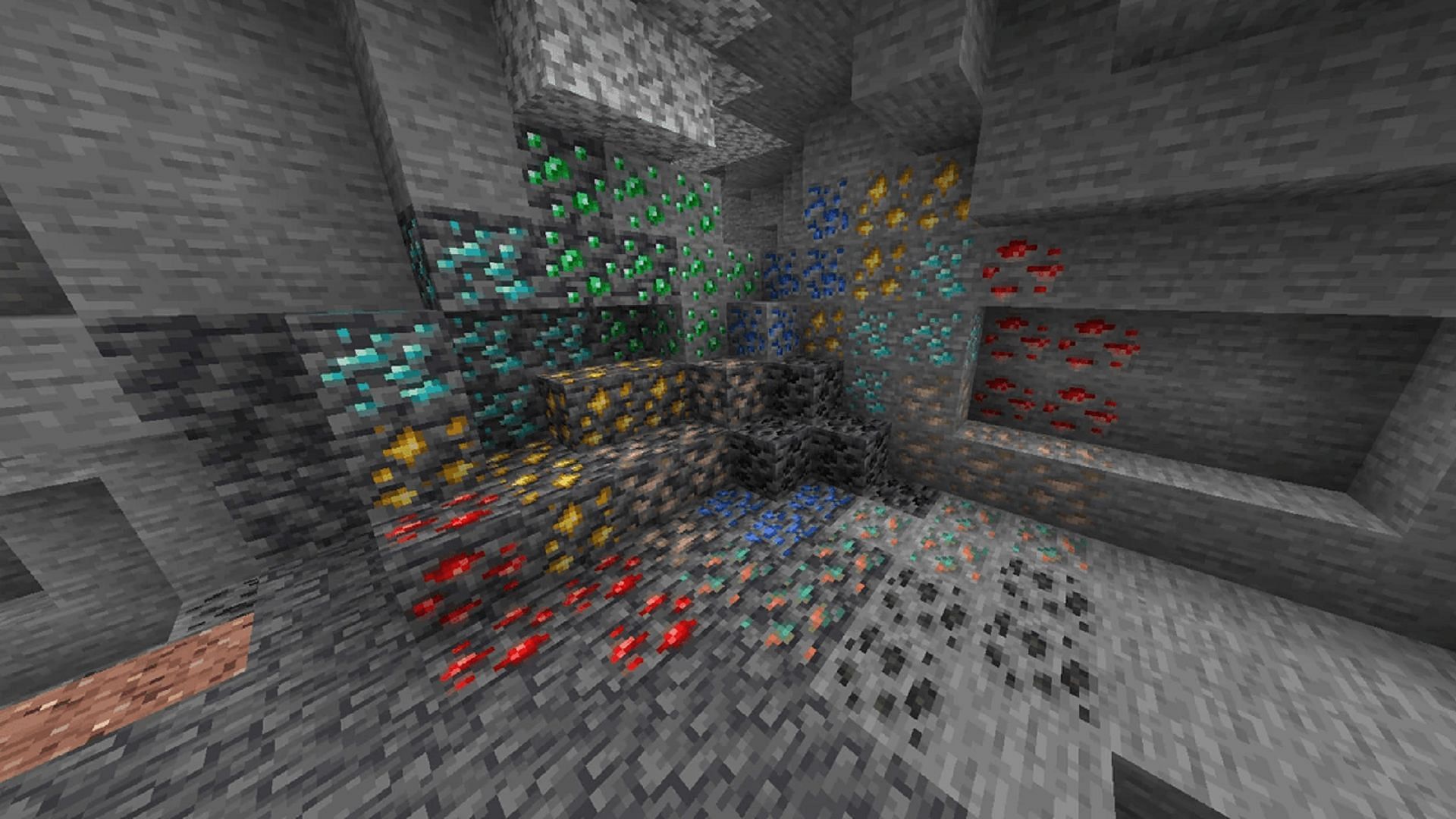 Finding rare ores in Minecraft can be easier with the right tricks (Image via Mojang)