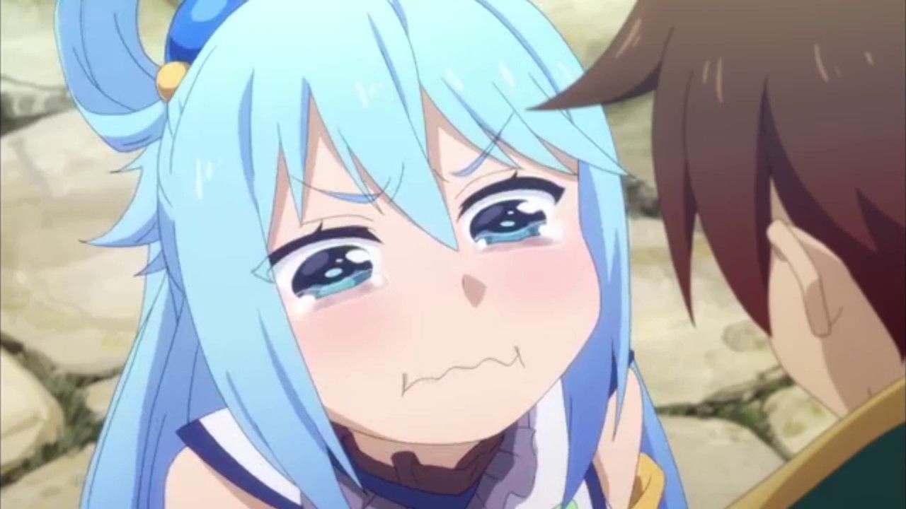 Aqua as seen in KonoSuba (Image via Studio Deen)