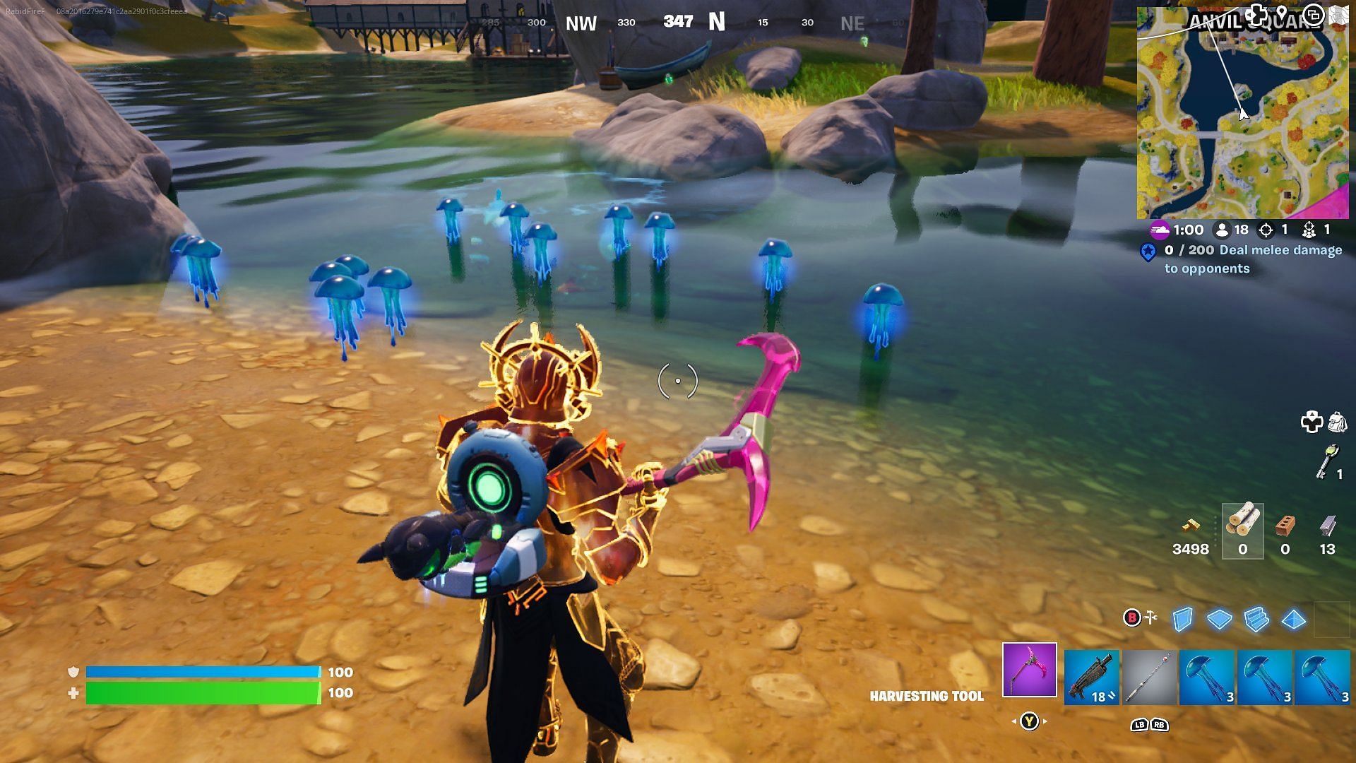 The Jelly Angler Reality Augment has been vaulted in Fortnite Chapter 4 Season 2 (Image via Twitter/rabbidff)