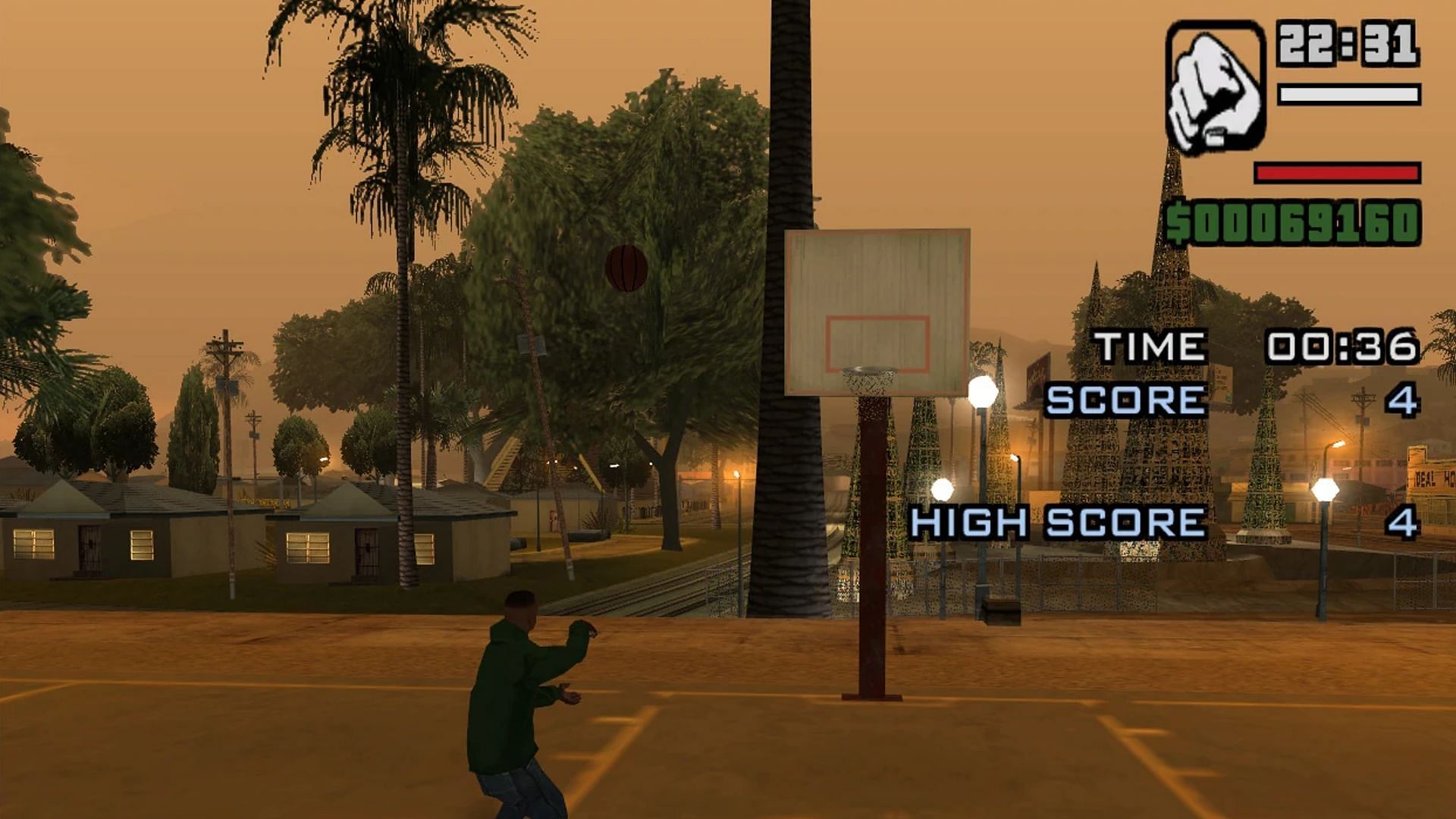 CJ playing some Basketball (Image via GTA Wiki)