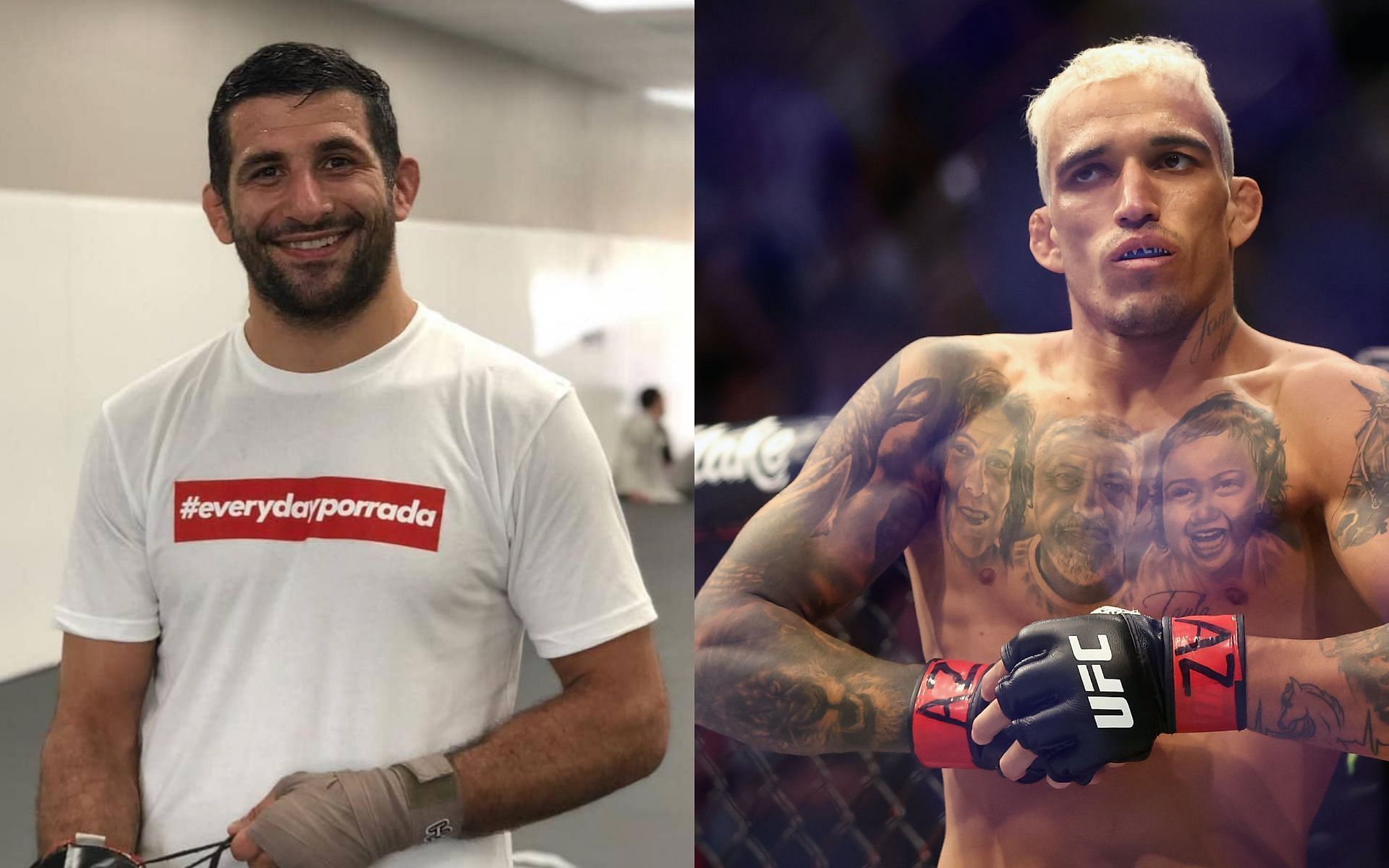 Beneil Dariush (left) and Charles Oliveira (right) [Image credits: Getty Images and @beneildariush on Instagram] 