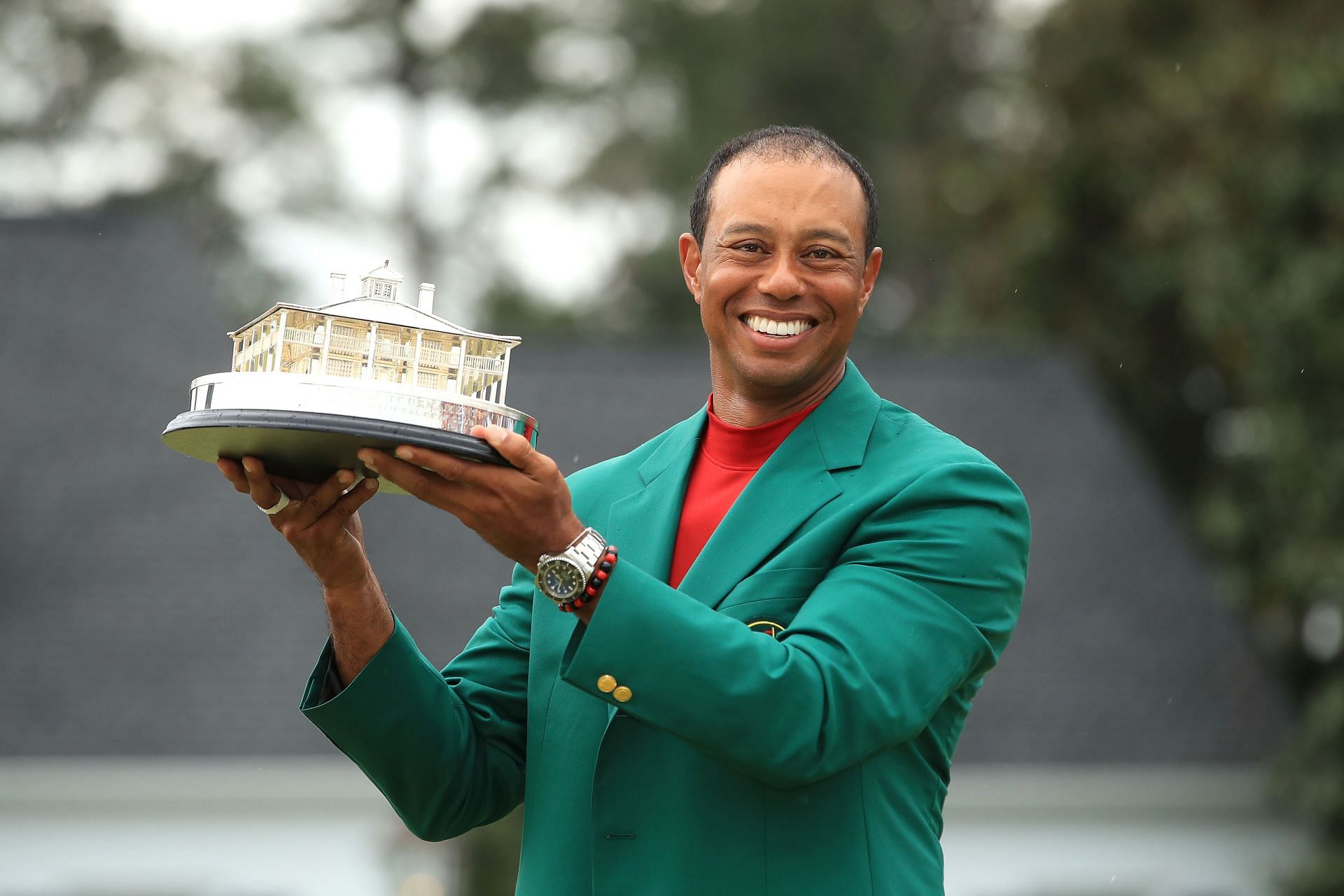 Woods with his fifth Masters title in 2019