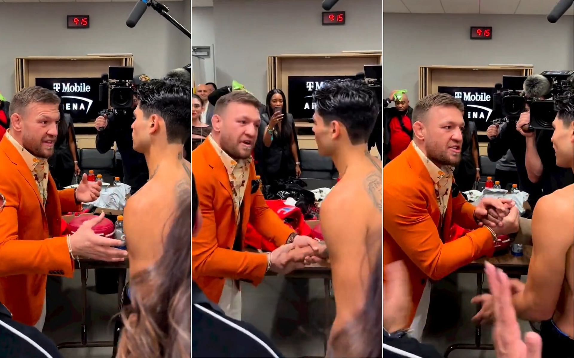 Ryan Garcia meets Conor McGregor (Image via: @ESPNRingside on Twitter)