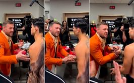 WATCH: Conor McGregor gives incredible pep talk to a disheartened Ryan Garcia after loss to Gervonta Davis