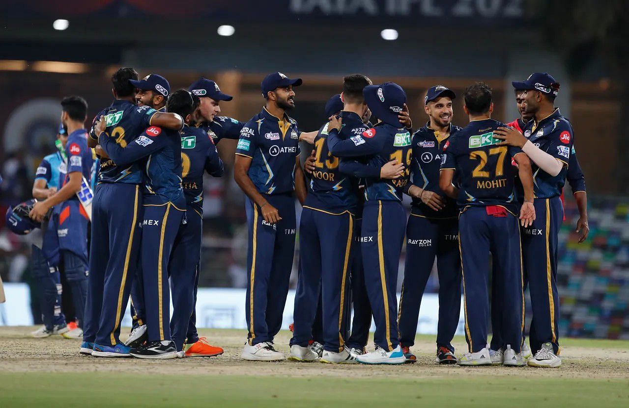 Gujarat Titans after securing a win [IPLT20]