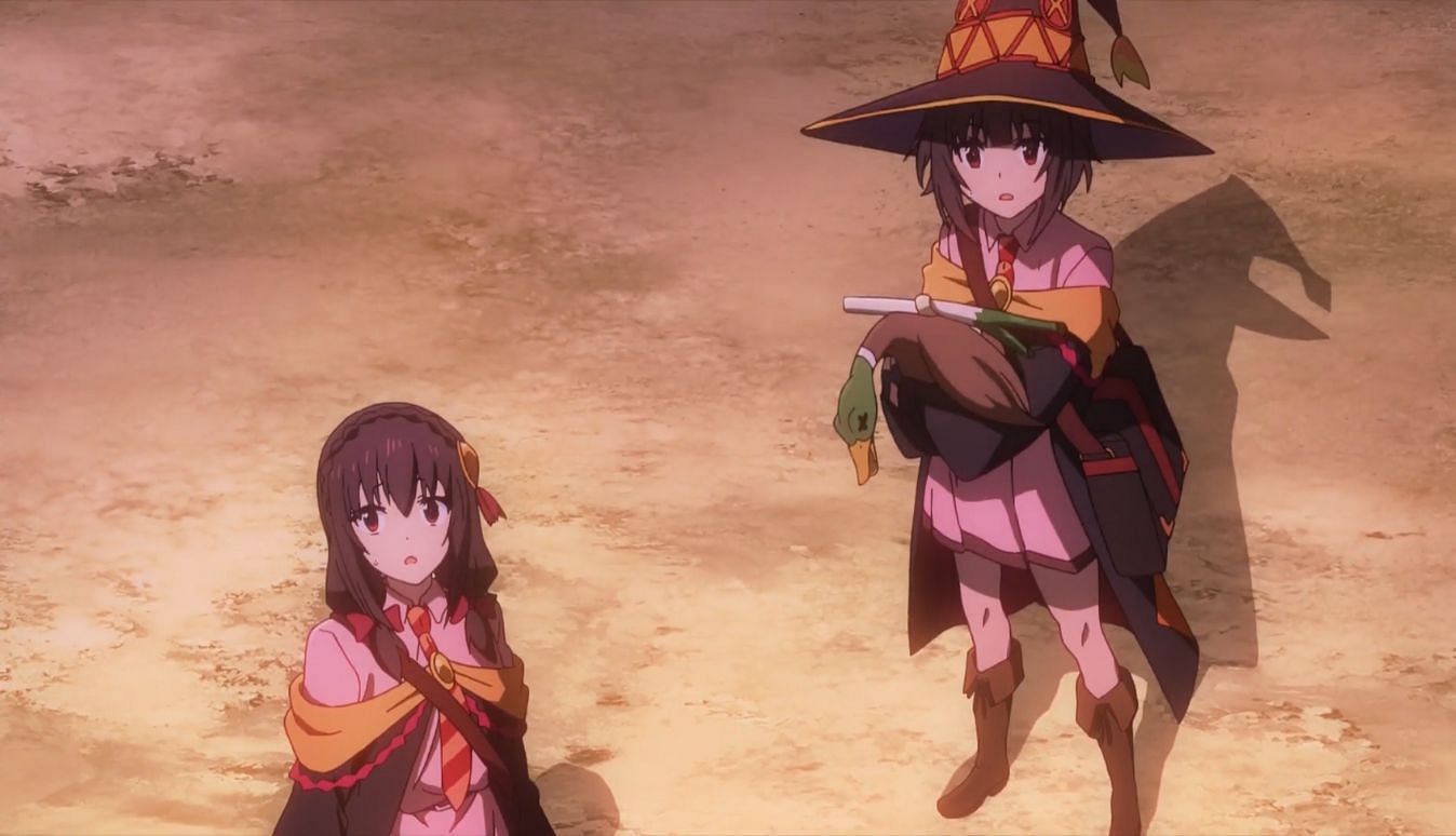 Yunyun and Megumin as seen in the anime (Image via Studio Deen)