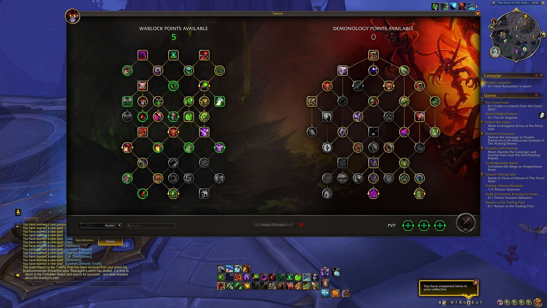 Every build has a variety of possibilities for the talent tree in World of Warcraft (Image via Blizzard Games)