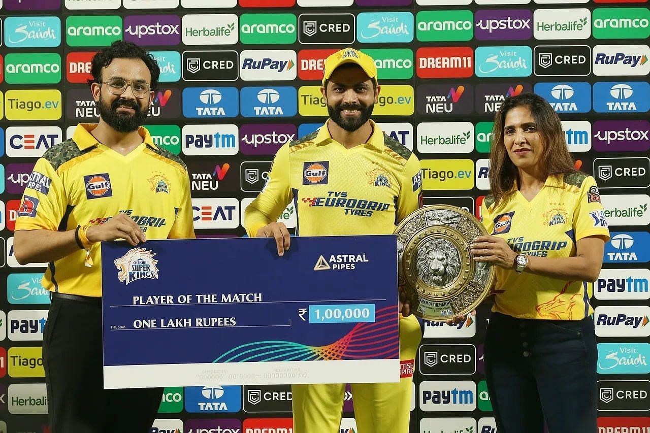 Ravindra Jadeja was awarded the Player of the Match for his game-defining spell. [P/C: iplt20.com]