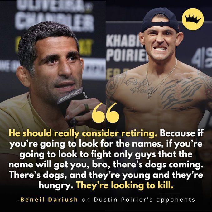 Beneil Dariush vs. Dustin Poirier Misunderstanding ensues between