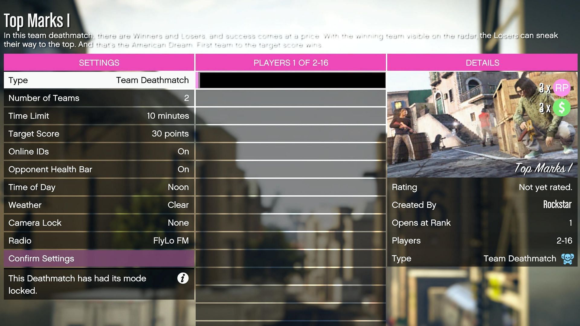An example of a player getting ready to host the new game mode (Image via Rockstar Games)