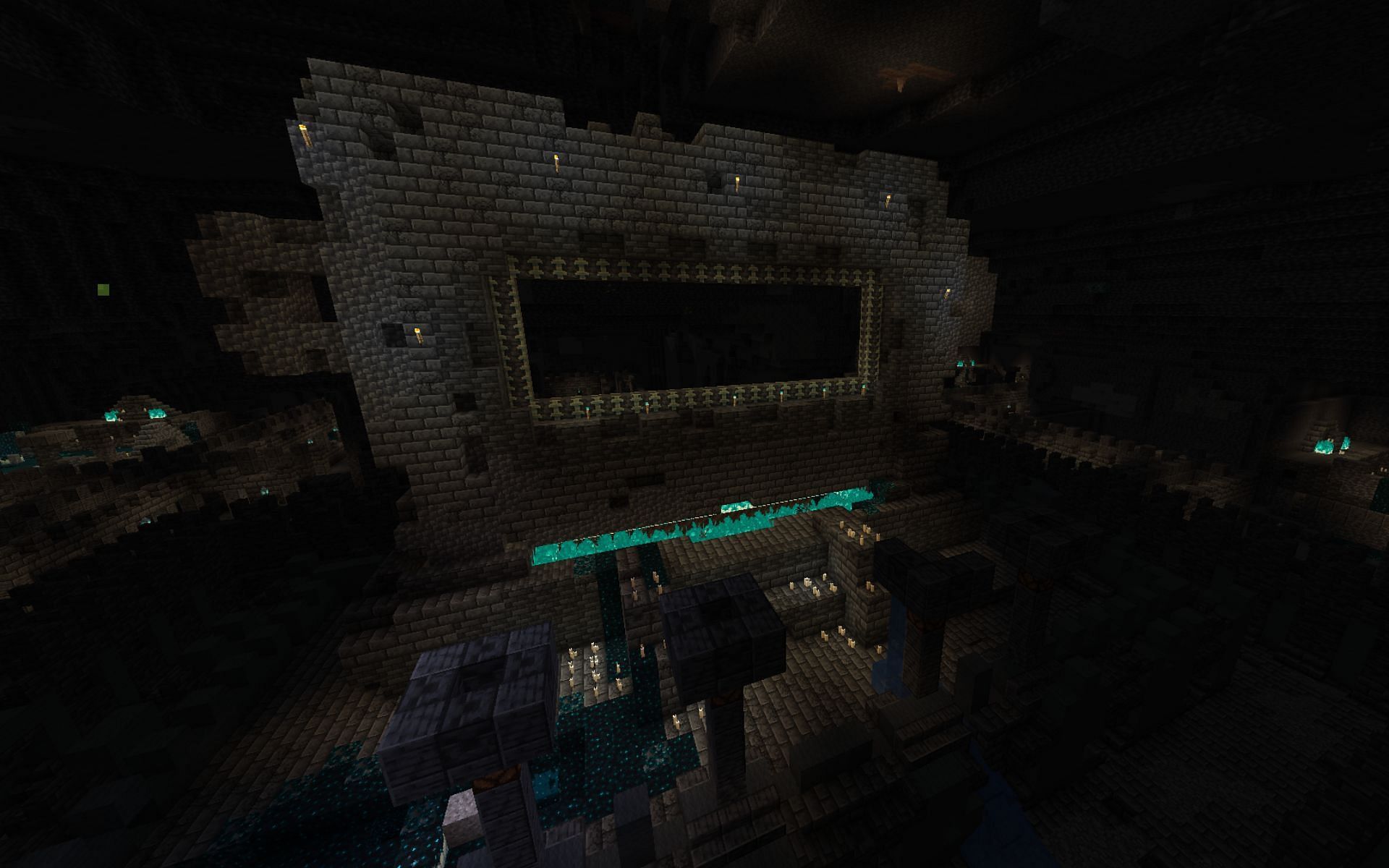 The enchantment can only be found as chest loot in the dangerous Ancient City in Minecraft (Image via Mojang)