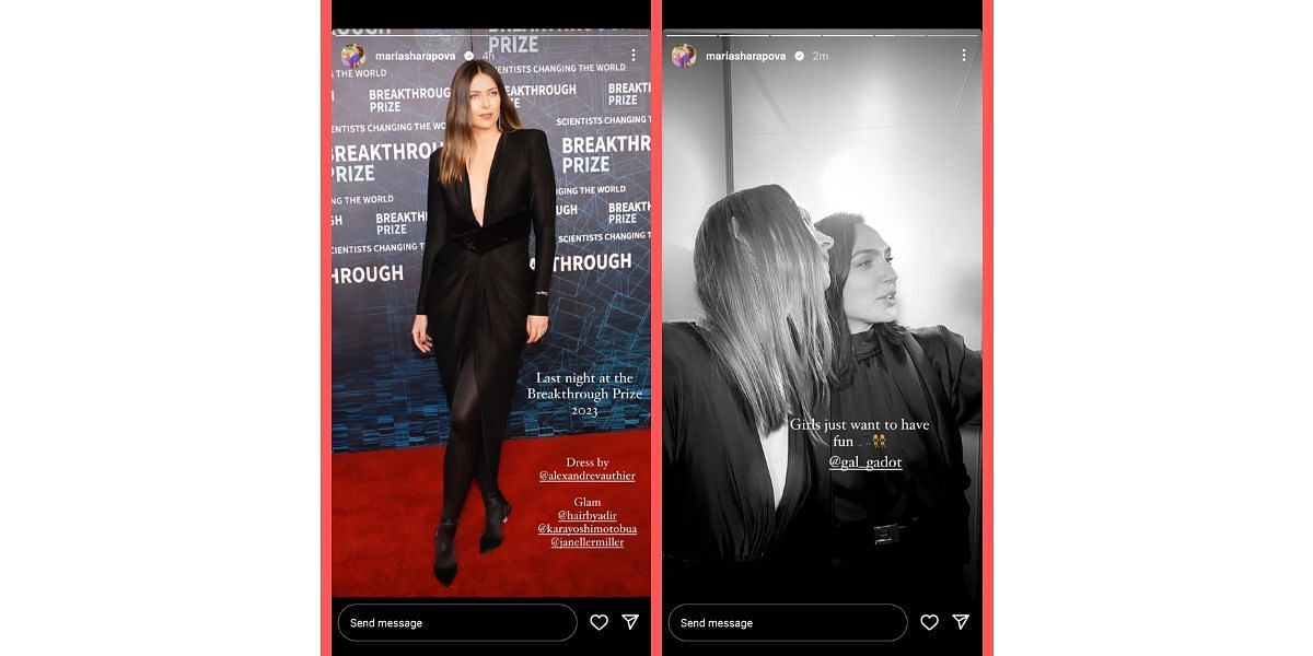 Sharapova&#039;s Instagram stories