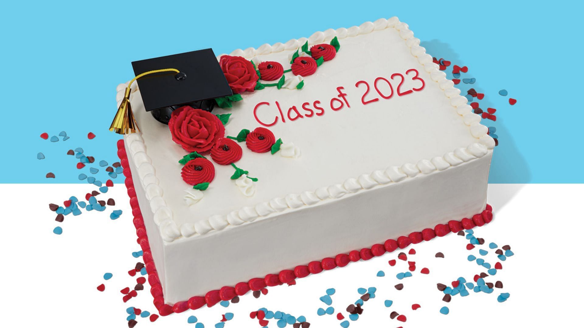 The new Turn the Tassel Graduation Cake is available to order between April 1 and July 15 (Image via Baskin Robbins)
