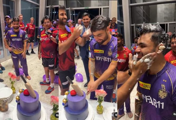 [WATCH] "Celebrations time!"- KKR celebrate grandly after a memorable victory against GT in IPL 2023