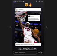 Carlos Alcaraz applauds Jimmy Butler's achievement (via Instagram).