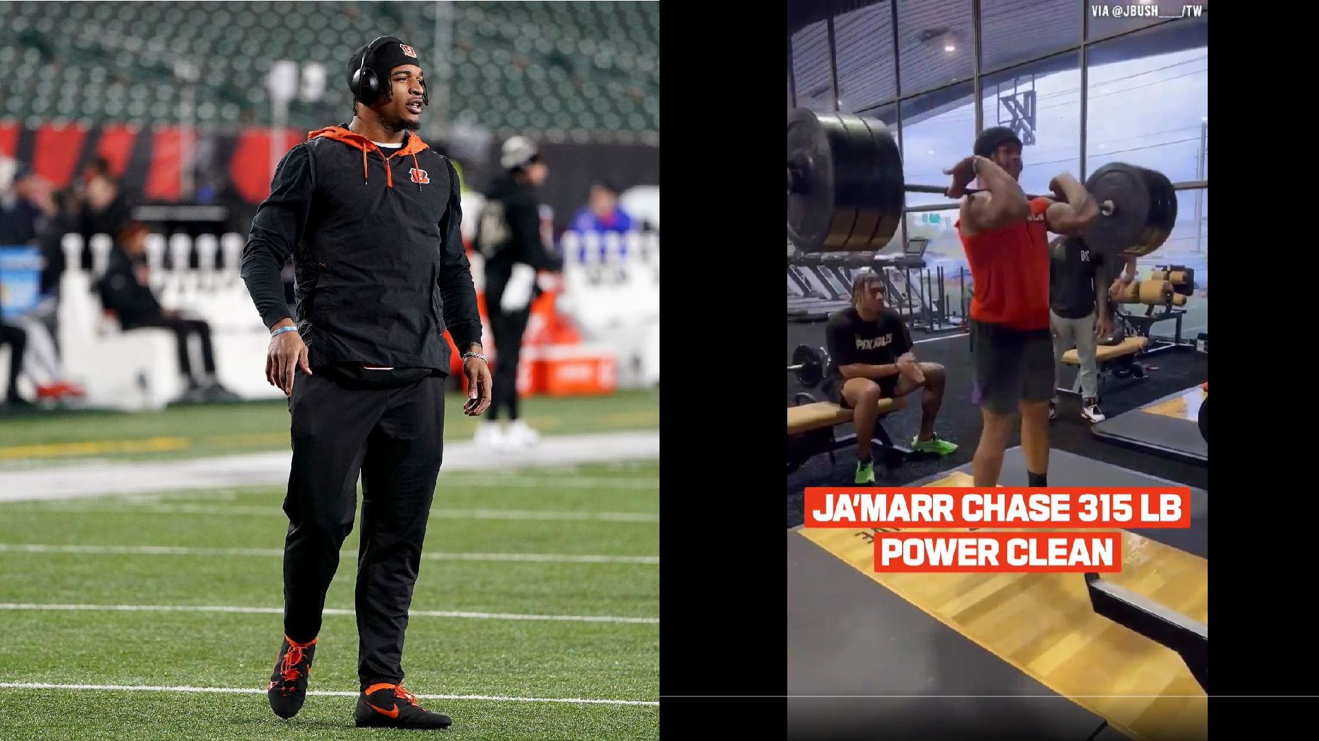 NFL shares video of Cincinnati WR Ja'Marr Chase power-cleaning 315 lbs