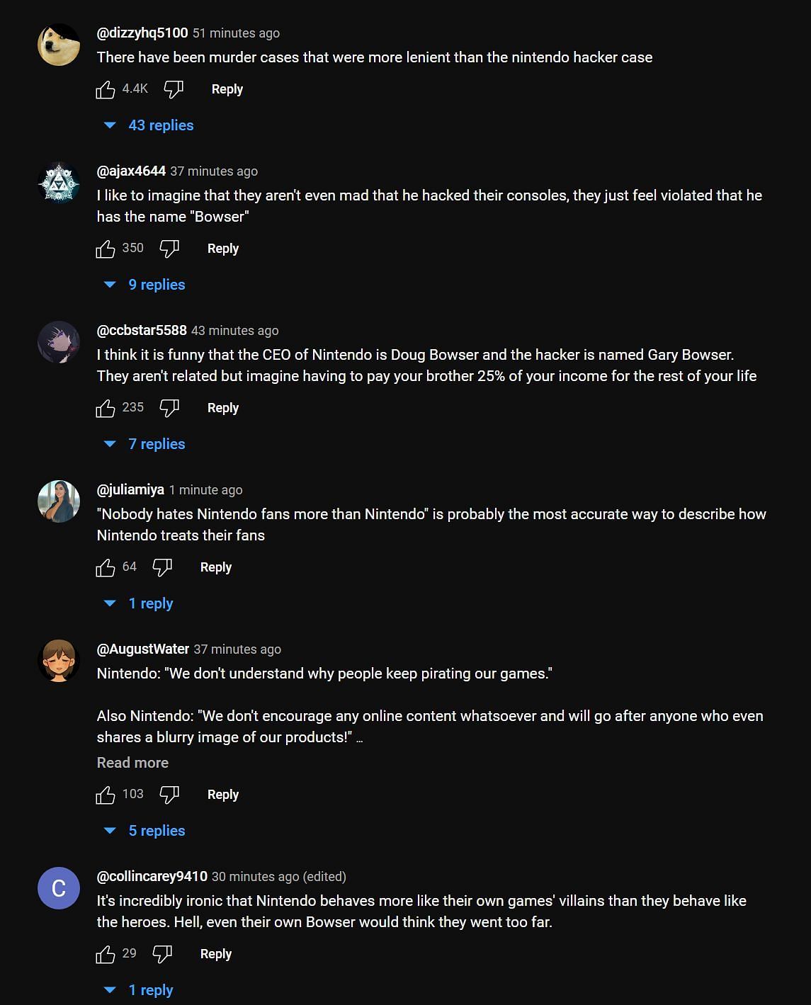 YouTube comments mostly agree with MoistCr1TiKaL (Image via penguinz0/YouTube)