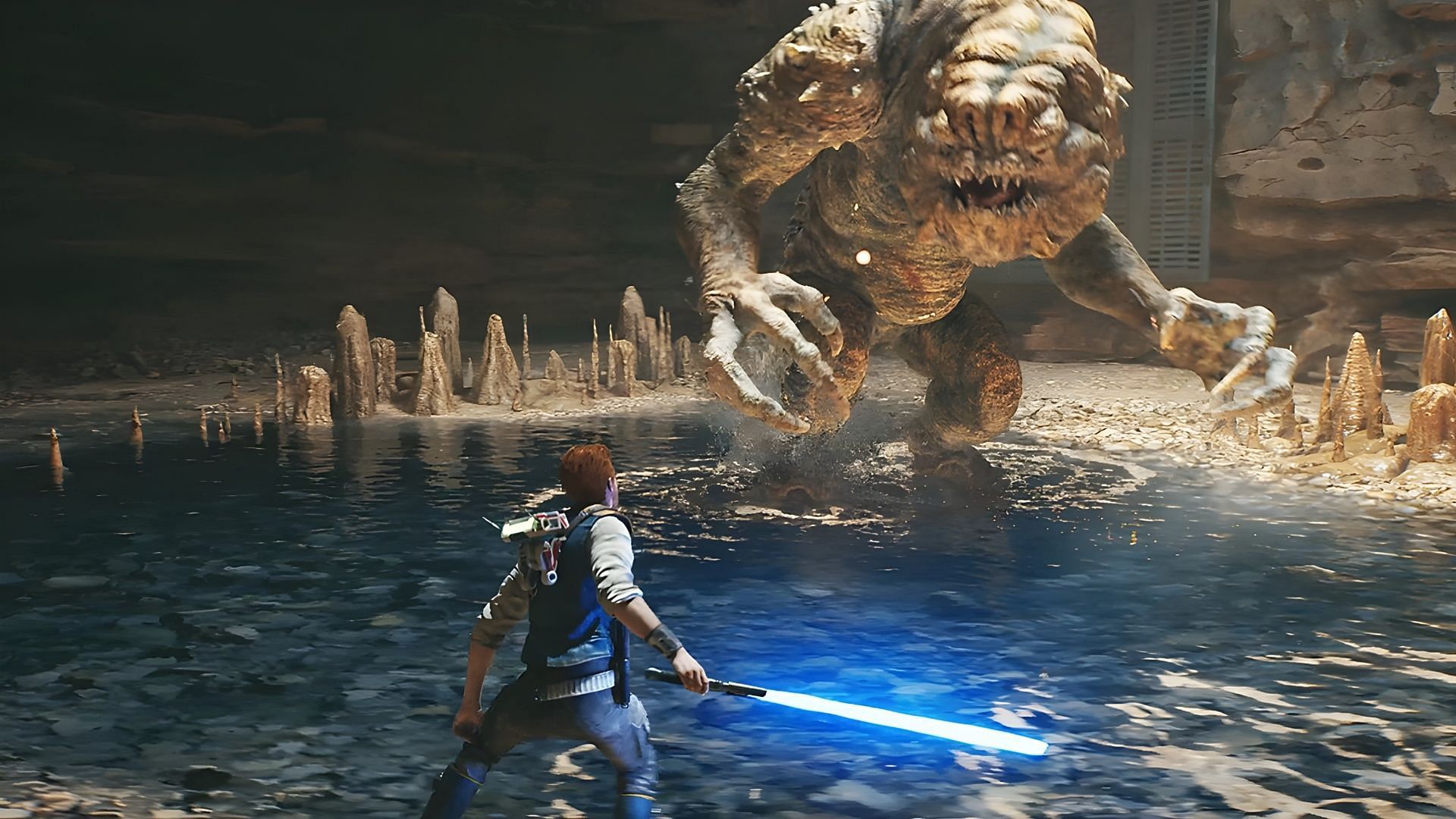 How to easily defeat Rancor in Star Wars Jedi Survivor? (Image via Respawn Entertainment)