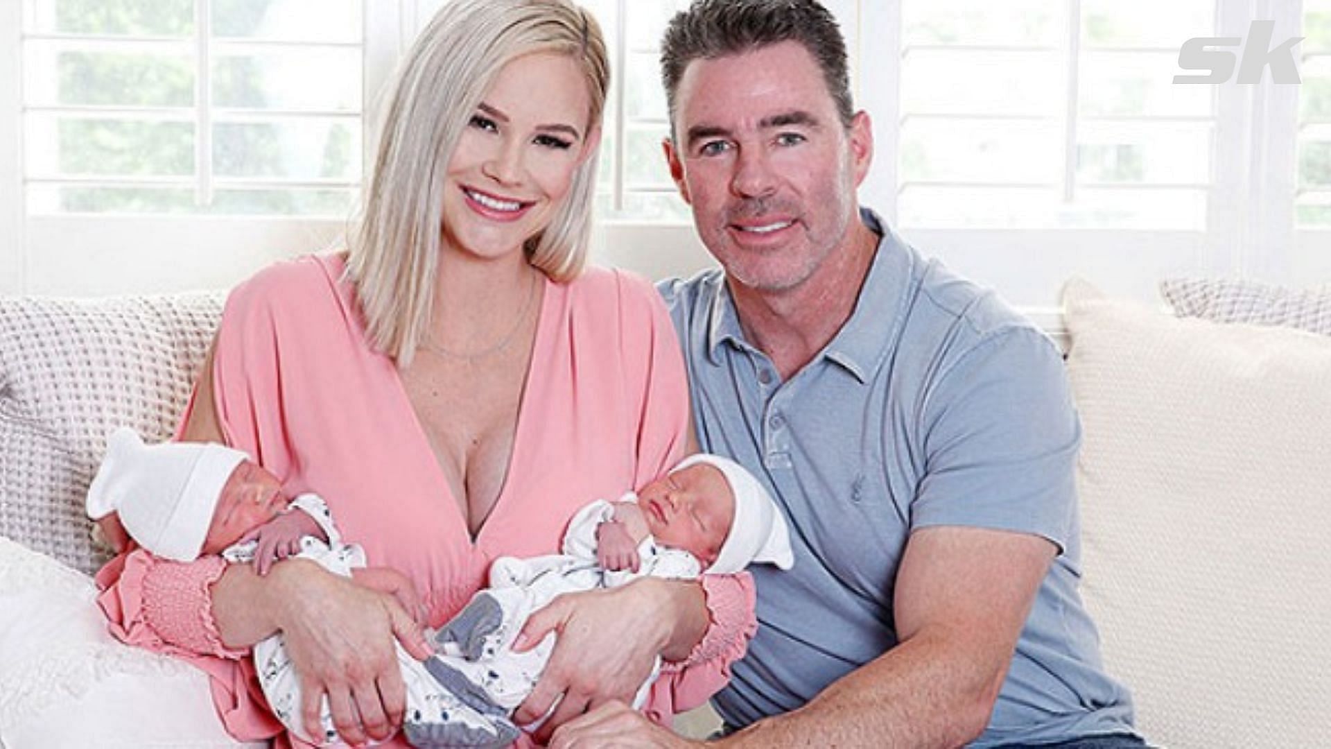 Jim Edmonds with his ex-wife, Meghan King and their twin sons. 