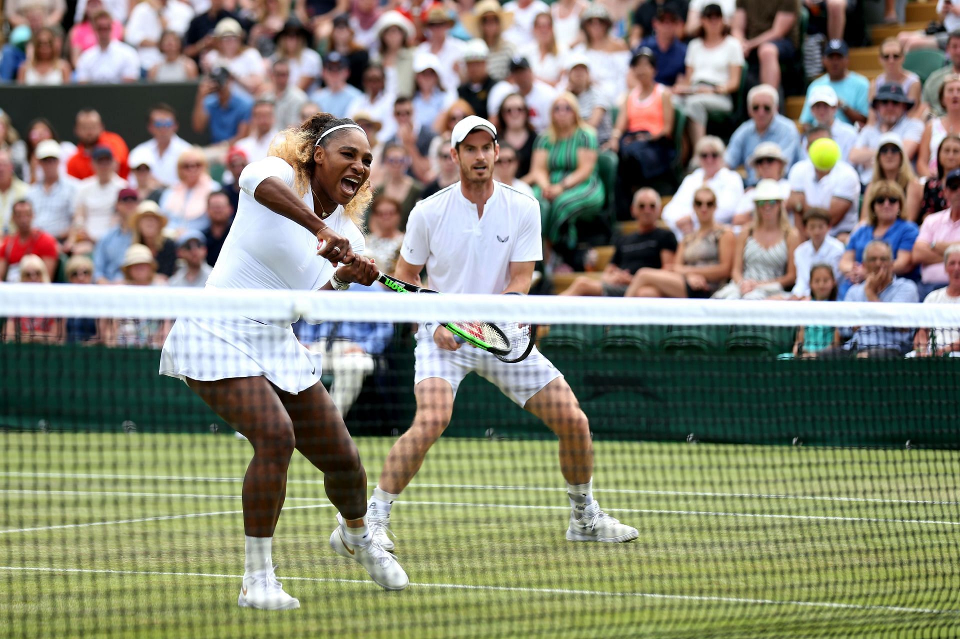 Serena Williams and Andy Murray at the 2019 Wimbledon Championships.