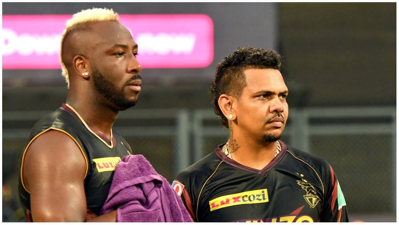 Andre Russell and Sunil Narine. (Credits: Twitter)