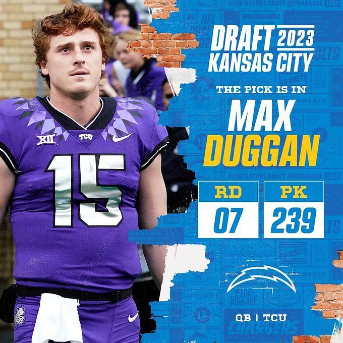 Chargers Select QB Max Duggan (Rd 7, Pick 239)