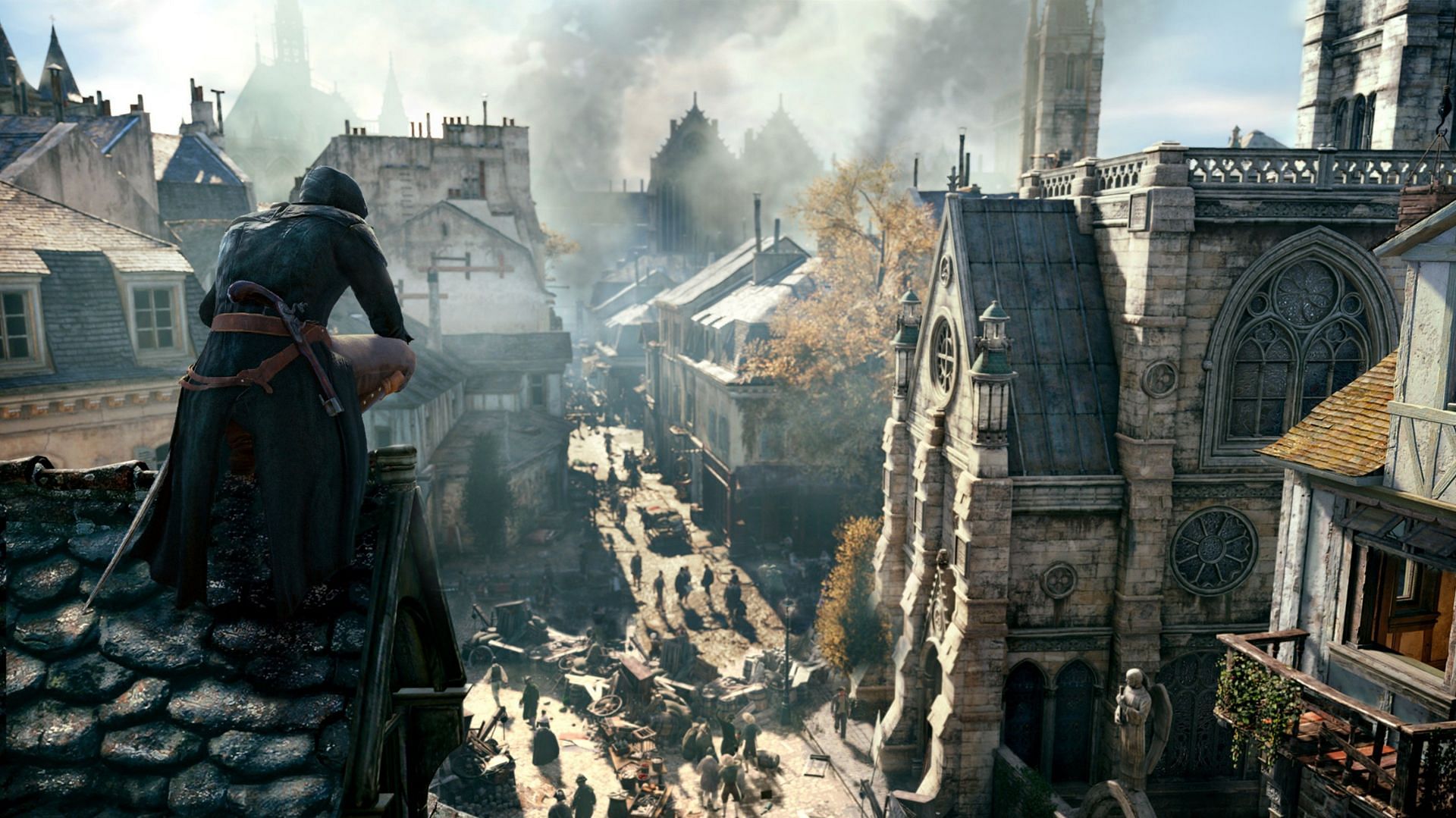 French Revolution depicted in Assassin&#039;s Creed Unity (Image via Ubisoft)