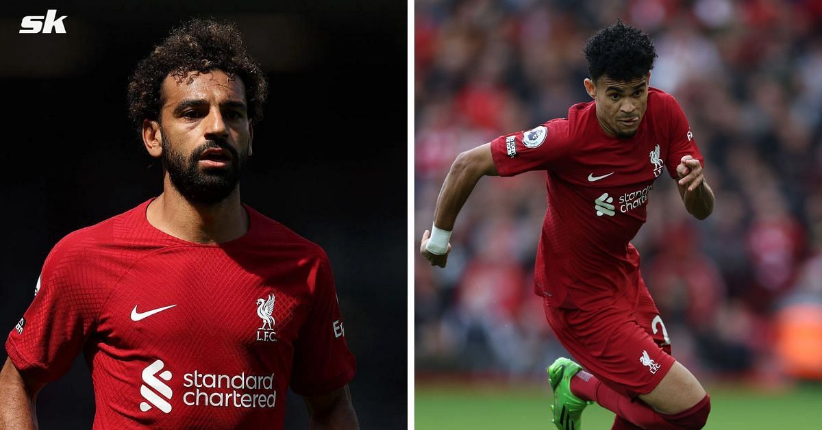 Liverpool forward Mohamed Salah and Luis Diaz