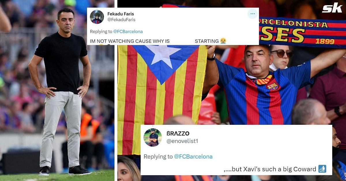 Barcelona fans bemoan Xavi for starting Sergi Roberto and Eric Garcia.