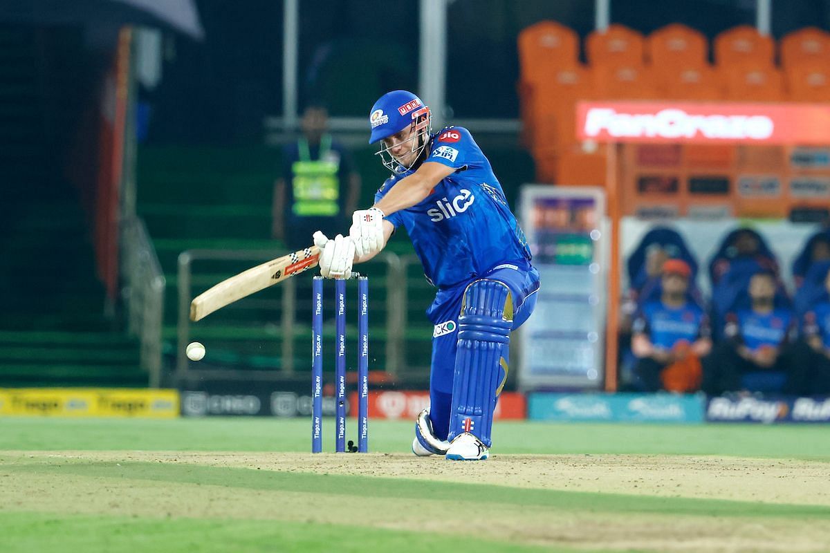 Cameroon Green in action for Mumbai Indians (PC: Twitter/IPL)